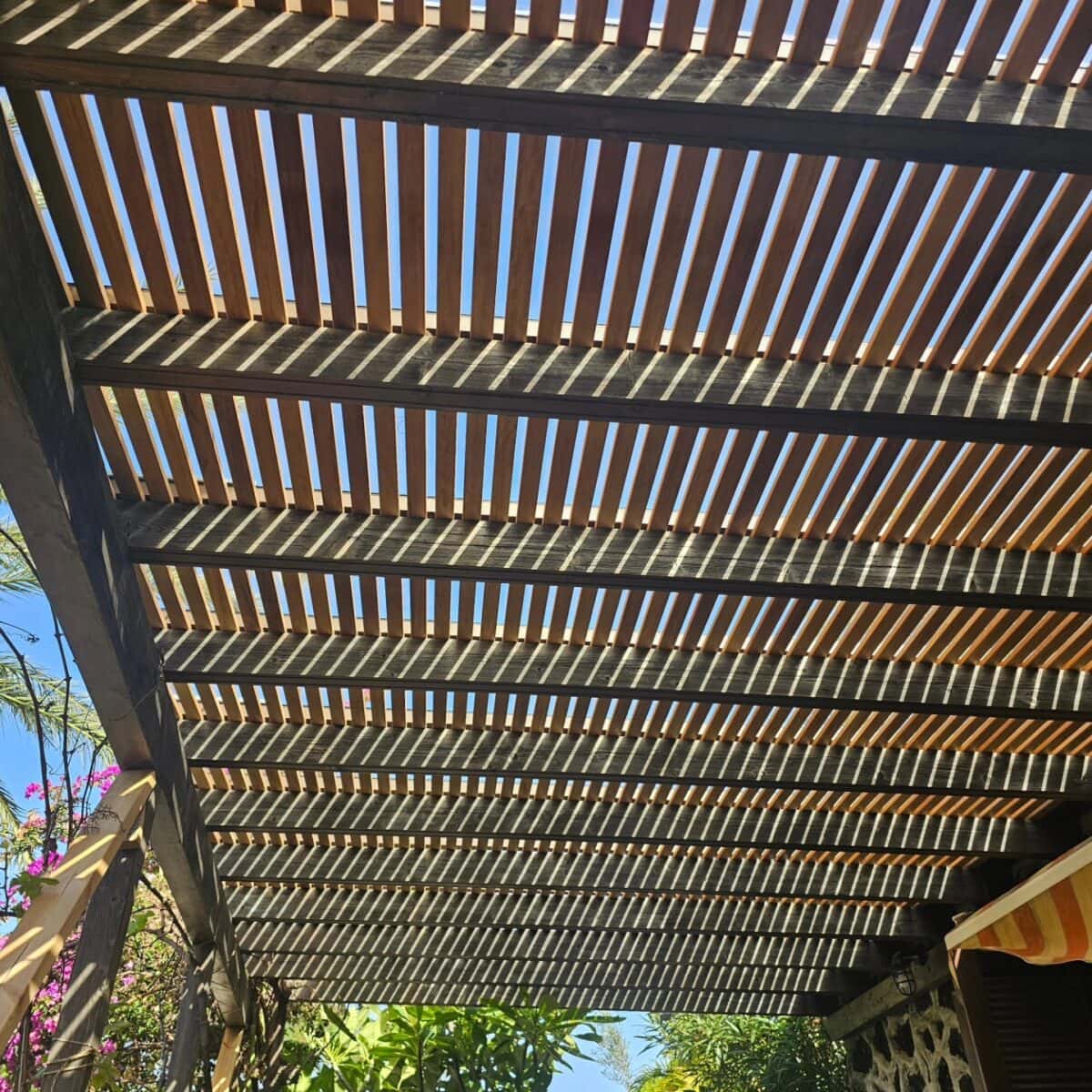 Cubierta exterior de madera y cristal