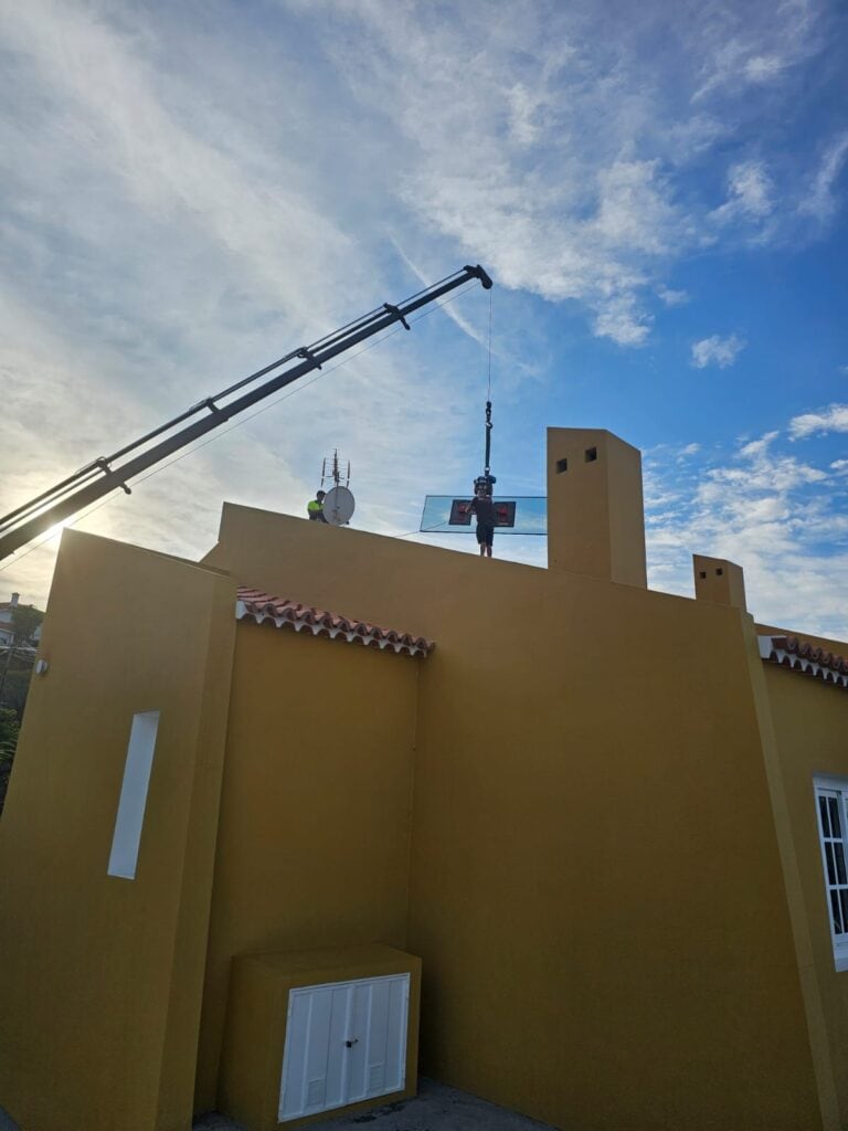 Instalacion de cubierta de vidrio en techo 6