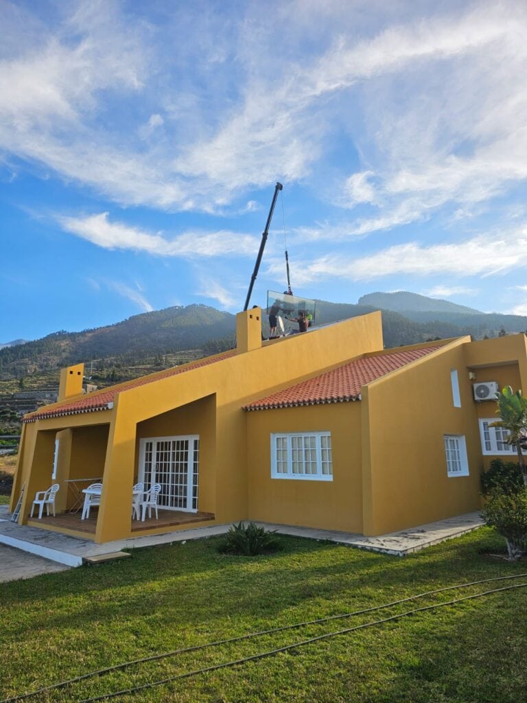 Instalacion de cubierta de vidrio en techo 7